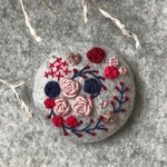 刺繍ブローチ40mm