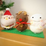 かわいい🎵サンタ&雪だるま&トナカイのお人形(置き型タイプ)