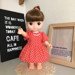 メルちゃん、ソランちゃんの服＊赤ドット柄ワンピース&ヘアゴムセット