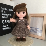 冬のあったかワンピース&ベレー帽&フェルトの靴セット