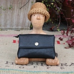 かわいい２層の財布/手作り財布/ミルフィーユ/ブラック