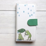 カエル 手帳型スマホケース