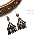 再販♡fringe × earrings（black）
