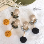 ゆらり＊ふわふわボール♢2way earring  