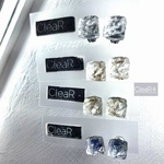【CleaR ICE earring ブルーパープル】