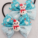 【sale♪】雪だるま ☆ クリスマス リボンヘアゴム
