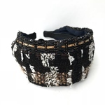 LINTON TWEED♡大人上品♡コーヒーブラウンの煌めき♡カチューシャ♡幅広