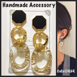 GOLDアンティーク風ピアス K&K❤︎220