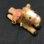 ☆羊毛フェルト☆馬ストラップ（栗毛）