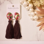 さざれ石タッセルイヤリング