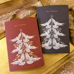 SILKSCREEN PRINT CARD - X'MAS DOVE TREE