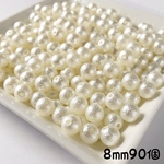 《送料無料》コットン風パール＊両穴8mm90個
