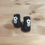 オビツ11 サイズ  お花ブーツ 黒