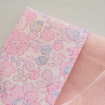 Yさまご予約品　LIBERTY&カラーリネン　Betsy - Rose Buvard 　 ローズビュバール　手帳(A6サイズ対応)カバー&　文庫本サイズカバー　兼用タイプ◆ほぼ日手帳にも