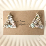 【受注制作】アンティーク（刺繍とビーズのピアス/イヤリング）