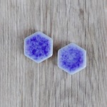 六角形タイル青色2枚セット