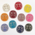 【セミオーダー】24色ネーム入り刺繍ワッペン*だるま*
