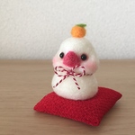 《受注制作》ぷっくりほっぺの鏡餅文鳥