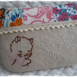 ねこちゃんのぺたんこポーチ♪