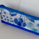 セール品　リバティ　ビニコ　イルマ（ブルー）ファスナーペンケース