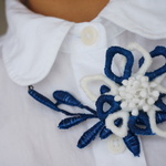 laceflowerネックレス -Japan blue-