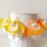 yellow、orange ピアス