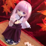 オビツ11サイズ巫女さんセット  紫