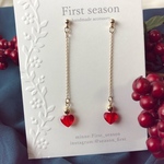 Swarovsky  perfume  Pierce☆ earring red