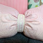 リボン型クッション＊薔薇柄・エレガント＊