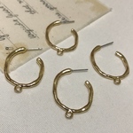 100♡不規則   オーバル   フープ カン付き チタン