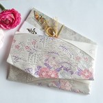 帯の結婚式ふくさ(袱紗)  ご祝儀袋入れ  ☆花地紙重ね