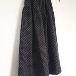 ＊polka dot 起毛 ロングティアードスカート(black)＊