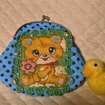 レトロなくまちゃん　大きめがま口