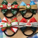 クリスマス 飾り付きリボンヘアゴム