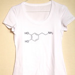 【理系】構造式Tシャツ: ドーパミン(レディース)[T-6-L]