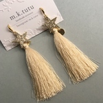 star & tassel［gold×ivory］ピアス/イヤリング