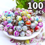 100個♬8ｍｍ*あめ玉 マーブル ビーズ