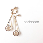 compass earring [イヤリング]///シルバー×ゴールド