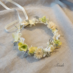 fresh yellow & green 花かんむり（wide）キッズ・ベビー ラッピング無料