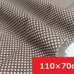 【処分価格】はぎれ｜110×70cm｜シーチング生地｜ピンドット(BR)｜コットン｜茶色｜綿｜ルシアン｜カラーベーシック｜水玉｜プリント｜ドット｜カットクロス