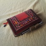 拭き染めのほぼ日手帳カバー　文庫本サイズ　牛革　