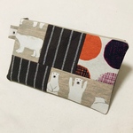 【NEW】シロクマパッチワークのフラットポーチ