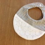 【即納可】【一点のみ】 "" stripe × circle lace ""  petit　cercle スタイ　
