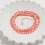 *K14GF***N32 高品質ピンク珊瑚AAA☆ネックレス(38cm)