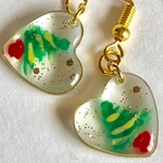 クリスマスツリーハート❤レジンピアス