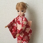 リカちゃん　着物（浴衣）2点セット #Ｇ