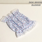 スヌード ハート柄 【水色】  たれ耳わんこ 春色 犬服 ドッグウェア 