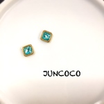 ❋再販❋ 小さな ターコイズグリーン シェル ピアス