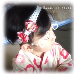 再販）和柄リボンのベビーヘアバンド