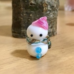 ガラスの雪だるま♡とんぼ玉